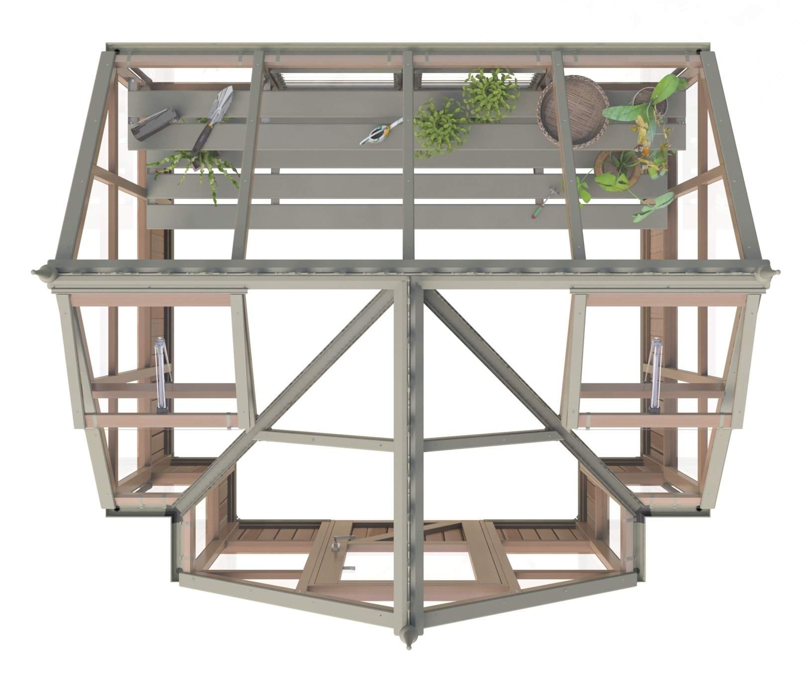 Durham Cedar Greenhouse (7'4" x 8'5") Alton Greenhouses