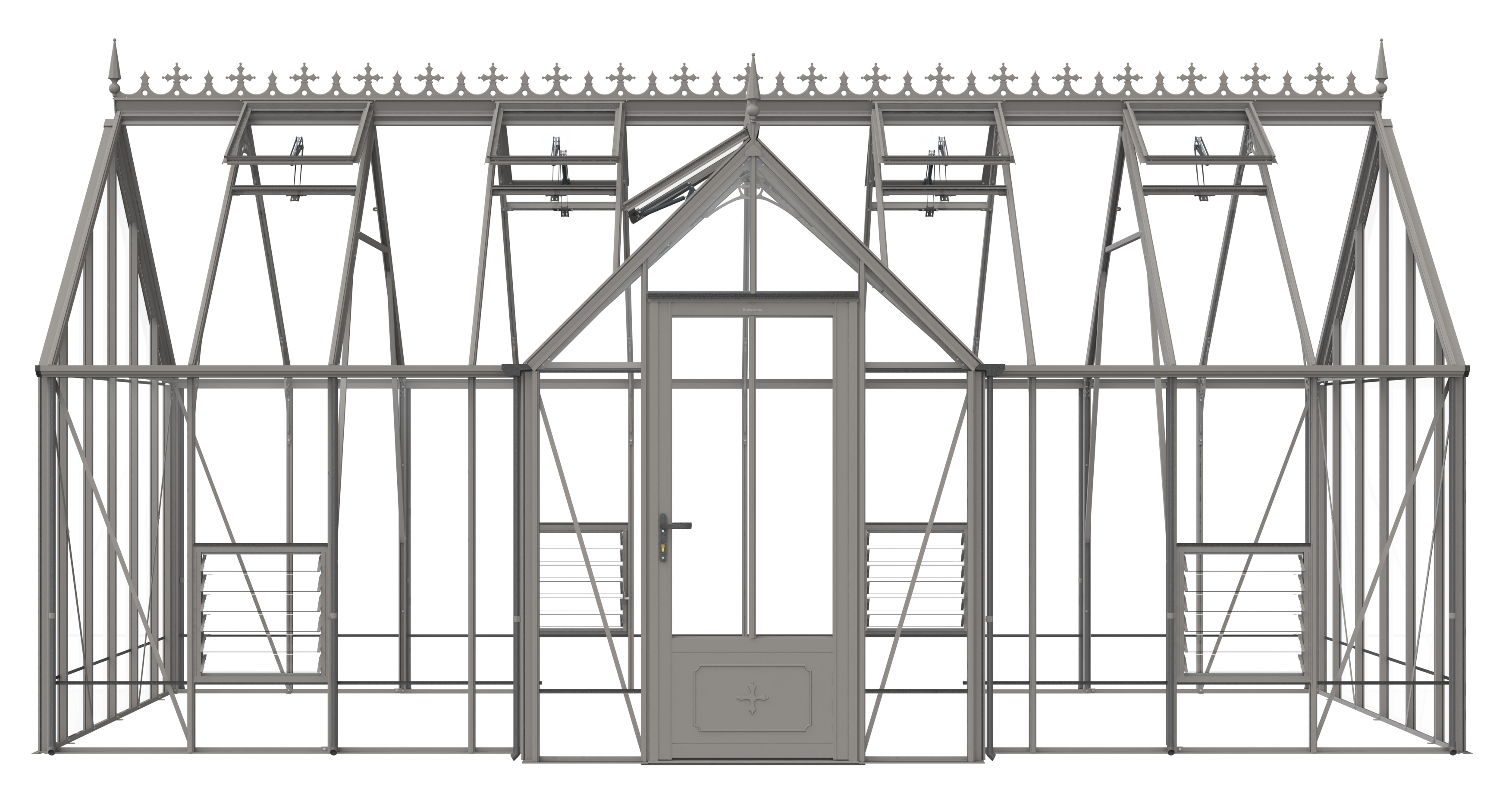 Radley Light Bronze Greenhouse (9'7" x 20'10") Robinsons Greenhouses